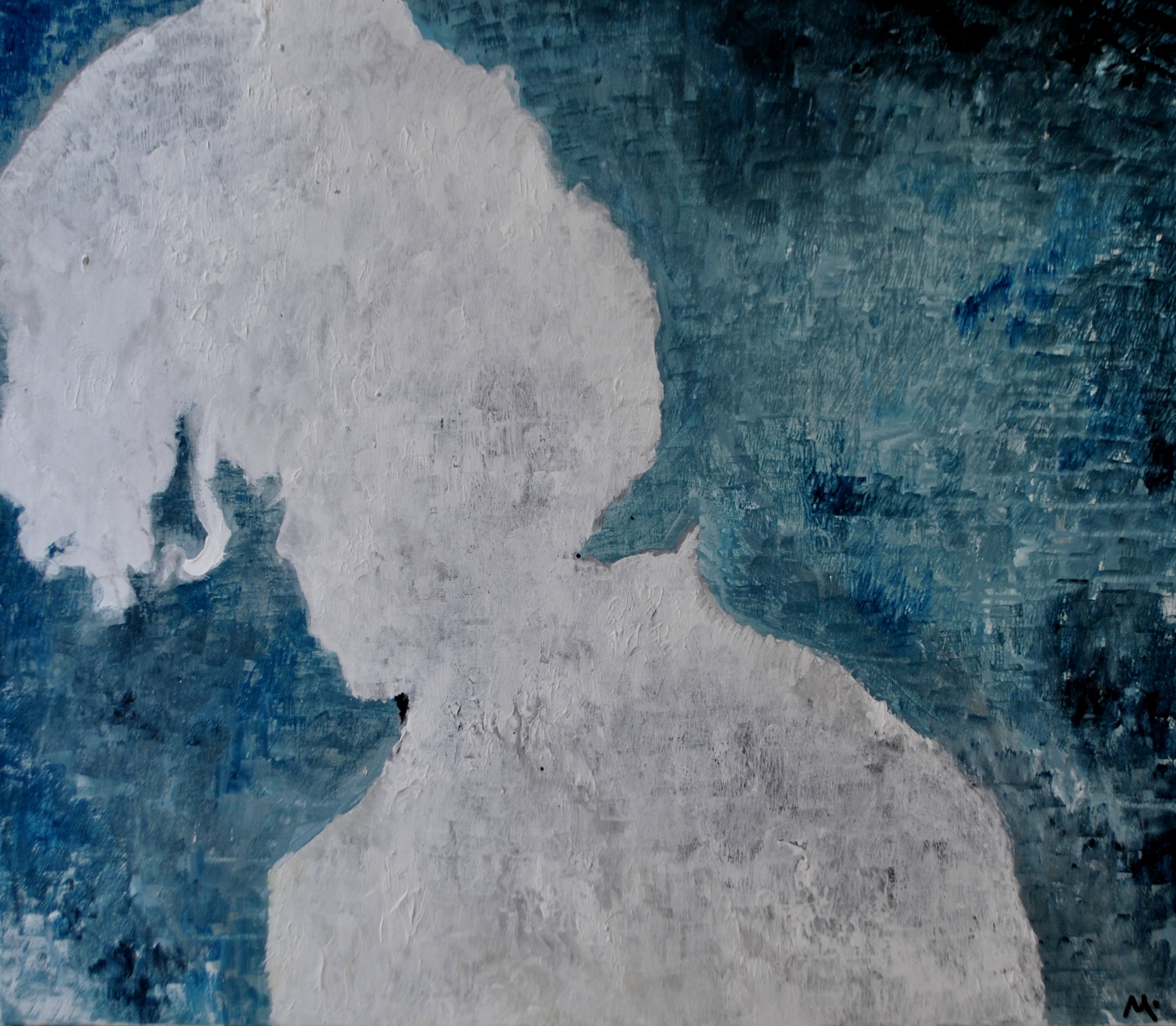 moka szymankiewicz paintings autoportret z psem 2018